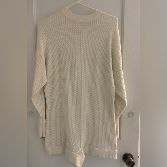 WeWoreWhat mock neck sweater romper in cream - Picture 1 of 5